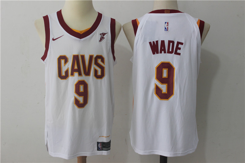 Men Cleveland Cavaliers #9 Dwyane Wade White New Nike Season NBA Jerseys->cleveland cavaliers->NBA Jersey